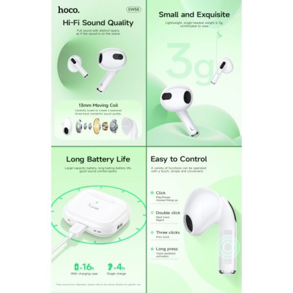 Hoco "EW58 True wireless stereo headset" Hoco "EW58 True wireless stereo headset"