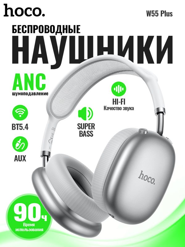 Hoco "W55 Plus Happiness ANC noise reduction BT headphones" Hoco "W55 Plus Happiness ANC noise reduction BT headphones"