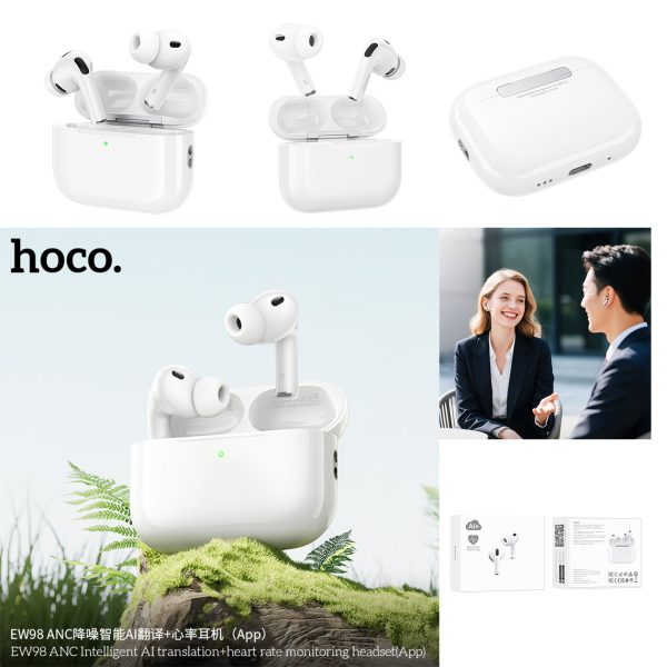 Hoco "EW98 ANC Intelligent AI translation+heart rate monitoring headset(App)"