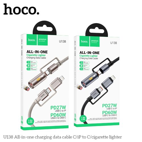 Hoco "U138 All-in-one charging data cable C/iP to C/LED light" Hoco "U138 All-in-one charging data cable C/iP to C/LED light"