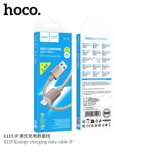 Hoco "X119 Energy charging data cable iP" Hoco "X119 Energy charging data cable iP"