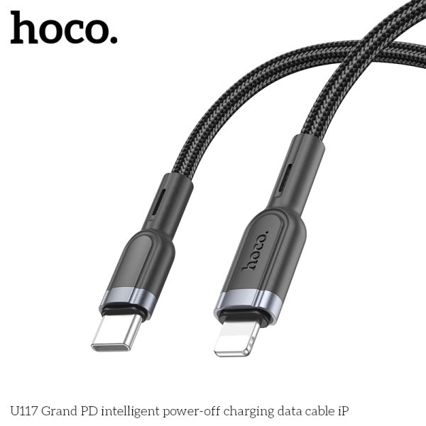 Hoco "U117 Grand PD intelligent power-off charging data cable iP" Hoco "U117 Grand PD intelligent power-off charging data cable iP"