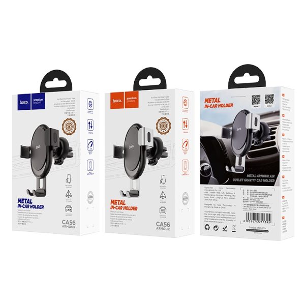 hoco-ca56-metal-armour-air-outlet-gravity-car-holder-package Hoco CA56 Plus Armor metal gravity car holder