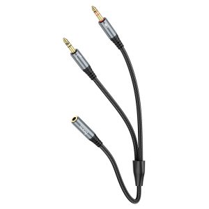 Hoco UPA21 2-in-1 3.5 headset audio adapter cable(female to 2*male)