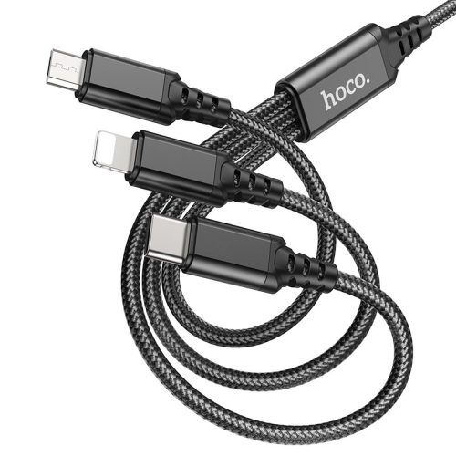 Hoco "X76 3-in-1 Super charging cable(iP+Type-C+Micro)"