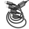 Hoco "X76 4-in-1 Super charging cable(Type-C+Type-C+iP+Micro)"