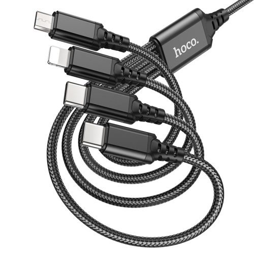 Hoco "X76 4-in-1 Super charging cable(iP+iP+Type-C+Micro)"