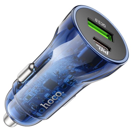 hoco-z47a-transparent-discovery-edition-pd30w-qc3-car-charger Hoco Z47A Transparent Discovery Edition dual port PD30W+QC3.0 car charger
