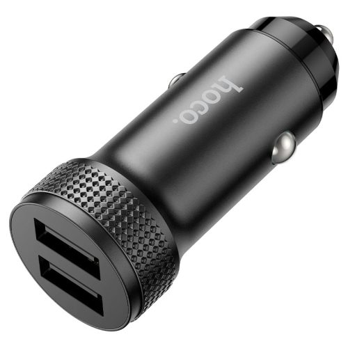 hoco-z49-level-2port-car-charger-black Hoco Z49 Level dual port car charger