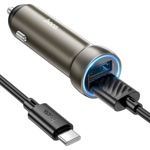 hoco-z54-prosperous-dual-port-car-charger-set-usba-usbc Hoco Z54 Prosperous dual-port car charger set(Type-C)