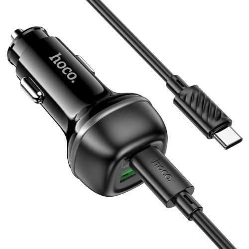 hoco-z58a-rank-48w-dual-port-pd30w-qc3-car-charger-set-usbc-usbc Hoco Z58A Rank 48W dual port PD30W+QC3.0 car charger set(C to C)