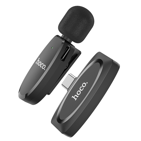 Hoco "L15 Crystal" Lavalier Wireless Microphone - Type-C Hoco "L15 Crystal" Lavalier Wireless Microphone - Type-C