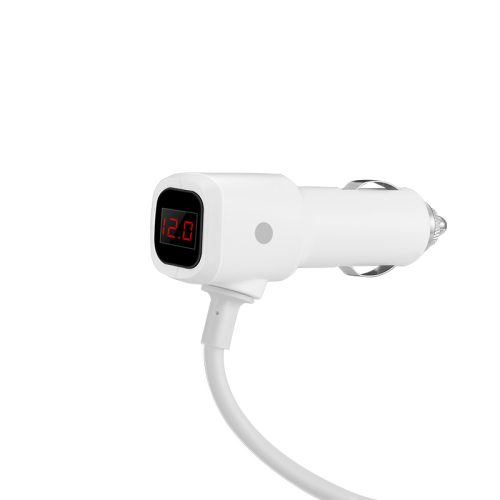 z13-three-in-one-car-charger-lcd-display Hoco Z13 LCD one-pull-three car charger